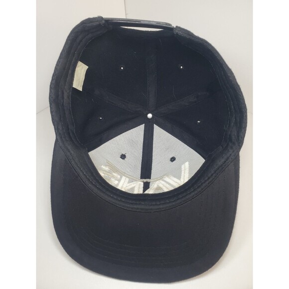 Vans Drop V Snapback Skate Hat Cap Black Wide White Flat Bill Embroidered Logo - Picture 6 of 7